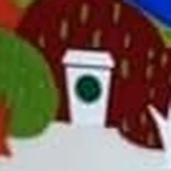 Close-up of the hidden Starbucks cup on the Boston Discovery Series mug