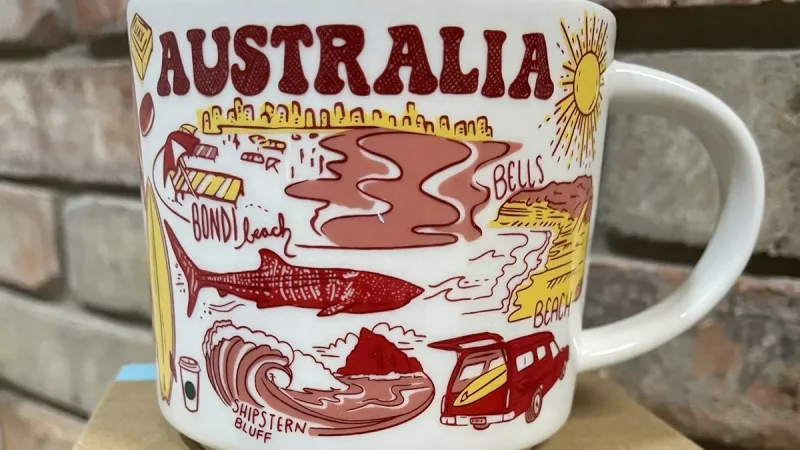 2024 Starbucks Been There Series Australia Mug with yellow interior